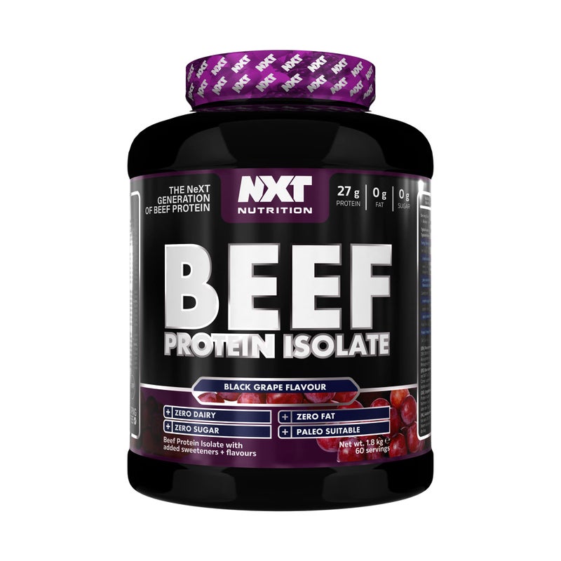 NXT Nutrition Beef Protein Isolate -  Black Grape 60 Ser 1.8  Kg